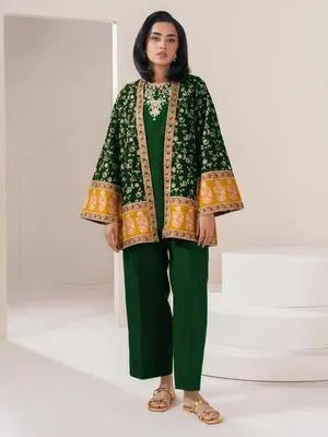 Women's 3 Pcs Embroidered Cotton Gown Suit