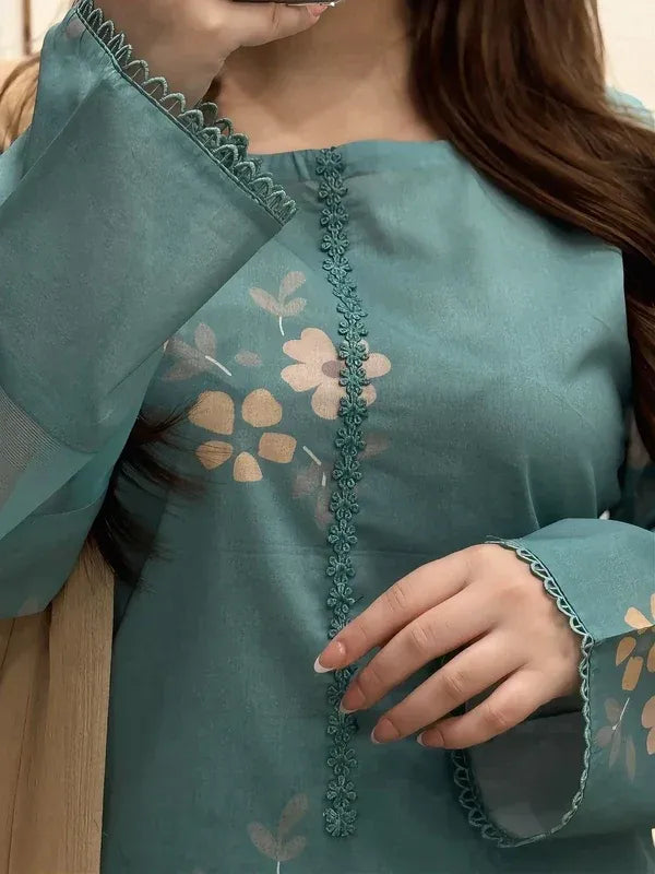 3 PIECE - UNSTITCHED LAWN PRINTED SUIT
