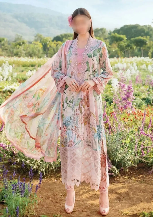 3 Pcs Women's Unstitched Digital Print Suit