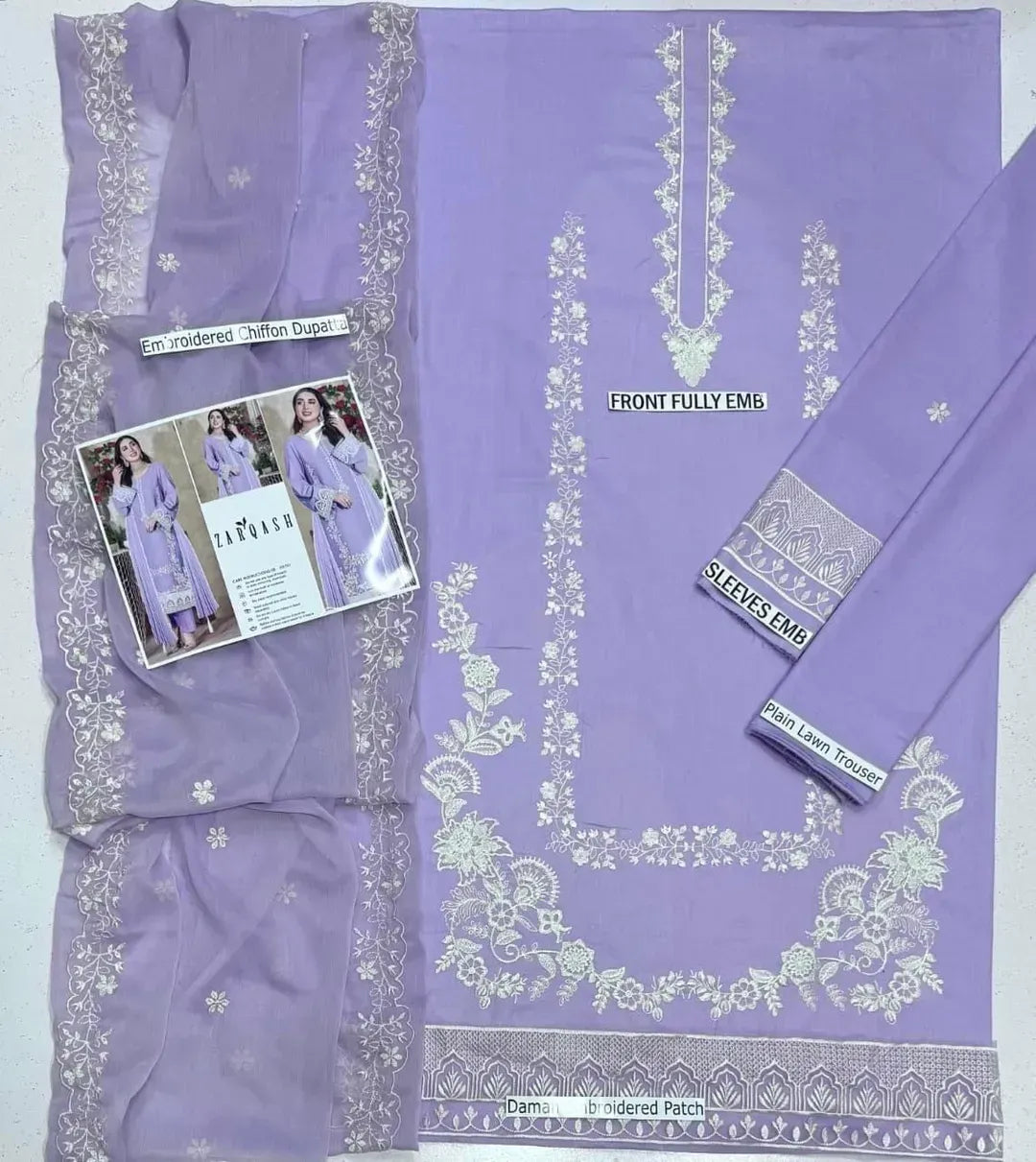 Purple Embroidered Lawn 3Pcs Set for Women Purple Embroidered Lawn 3Pcs Set for Women thumbnail 1 Purple Embroidered Lawn 3Pcs Set for Women thumbnail 2 1/2View