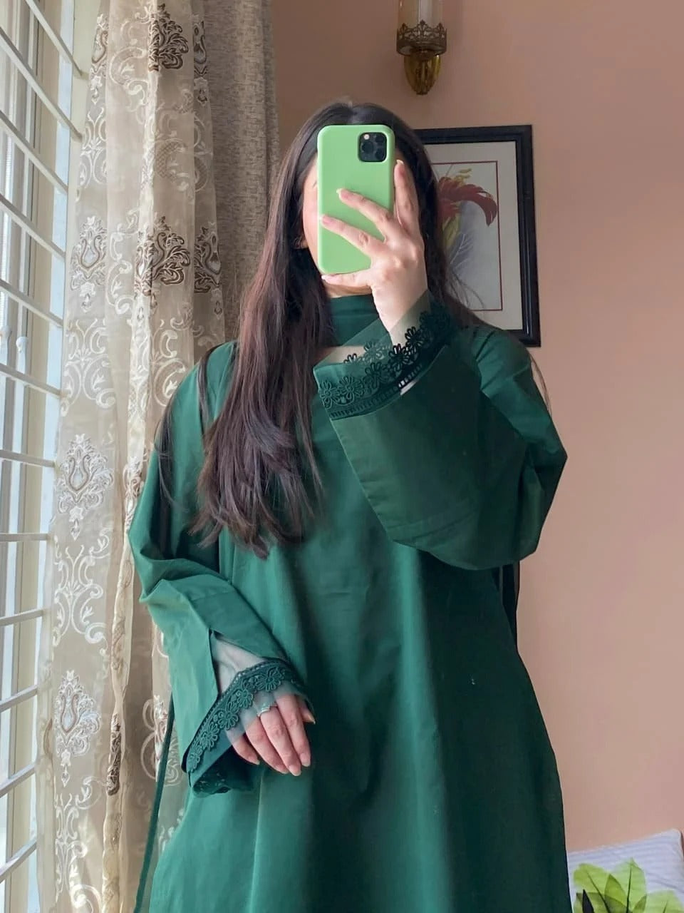 3 PIECE STITCHED WINTER CCOTTON PLAIN DRESS