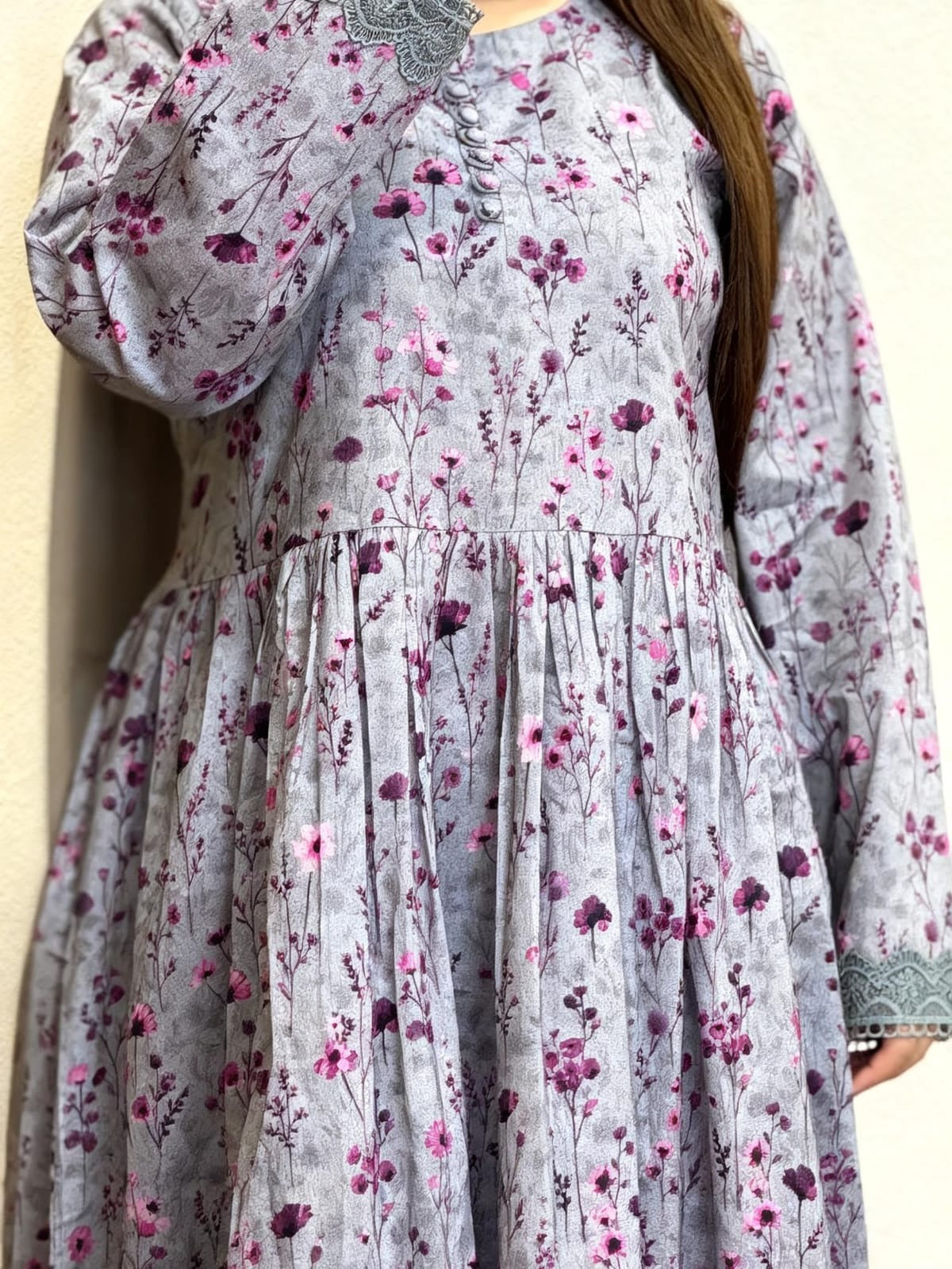 3 PIECE STITCHED LAWN PRINTED Dress
