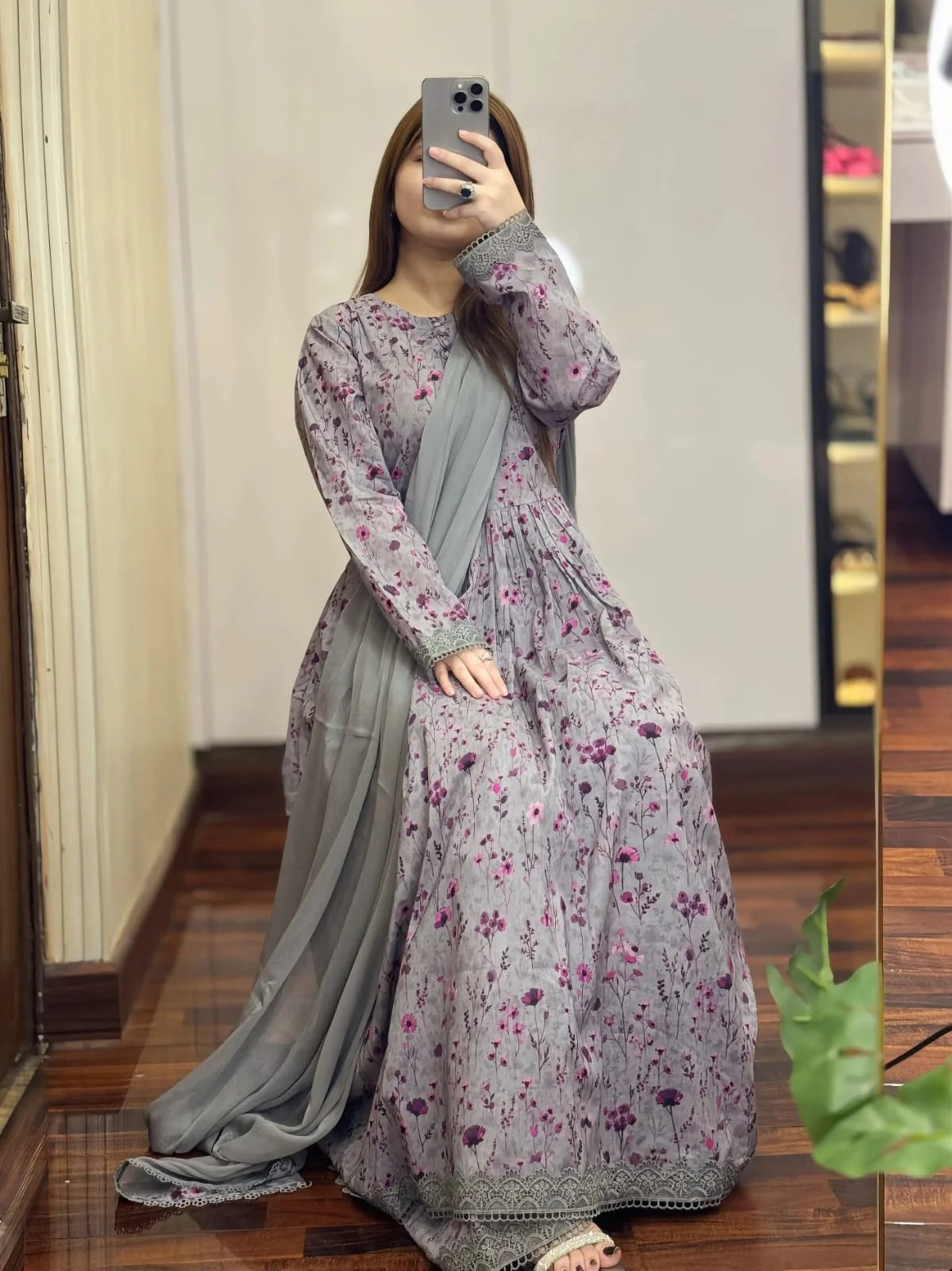 3 PIECE STITCHED LAWN PRINTED Dress